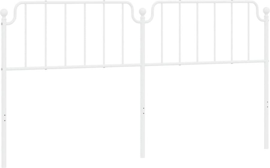 VidaXL Hoofdbord 193 cm metaal wit - Foto 3