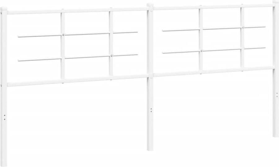 VidaXL Hoofdbord 193 cm metaal wit - Foto 3