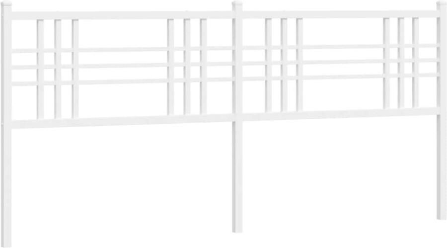 VidaXL Hoofdbord 193 cm metaal wit - Foto 3