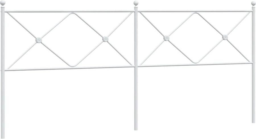 VidaXL Hoofdbord 193 cm metaal wit