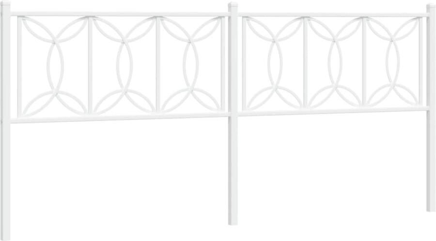 VidaXL Hoofdbord 193 cm metaal wit