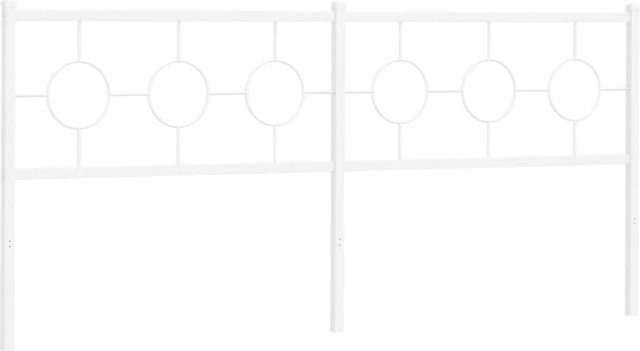 VidaXL Hoofdbord 193 cm metaal wit