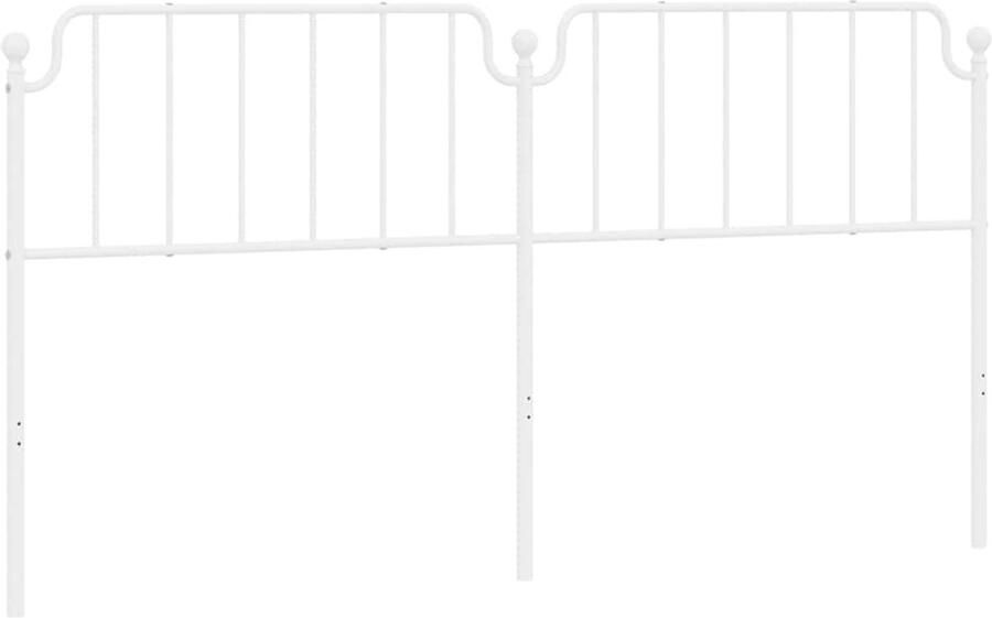 VidaXL Hoofdbord 193 cm metaal wit