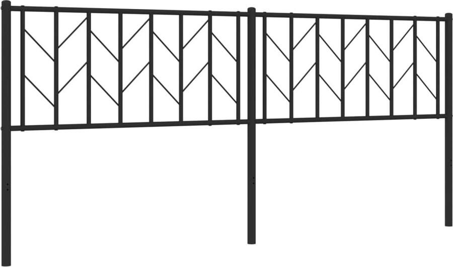 VidaXL Hoofdbord 193 cm metaal zwart - Foto 3