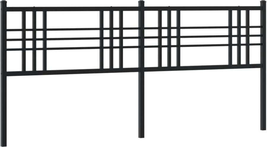 VidaXL Hoofdbord 193 cm metaal zwart - Foto 3