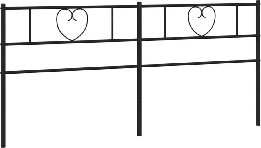 VidaXL Vervangend hoofdbord 193 cm metaal zwart - Foto 13