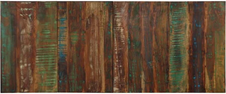 VidaXL Hoofdbord 200 cm massief gerecycled hout meerkleurig