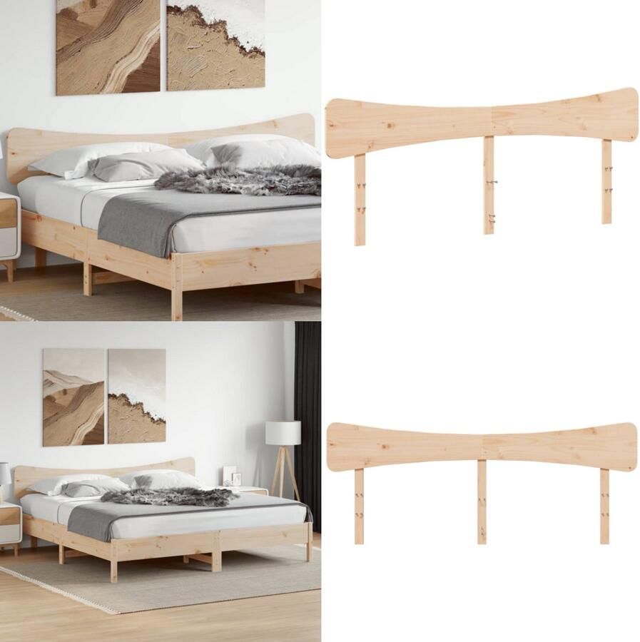 VidaXL Hoofdbord 200 cm massief grenenhout - Foto 4