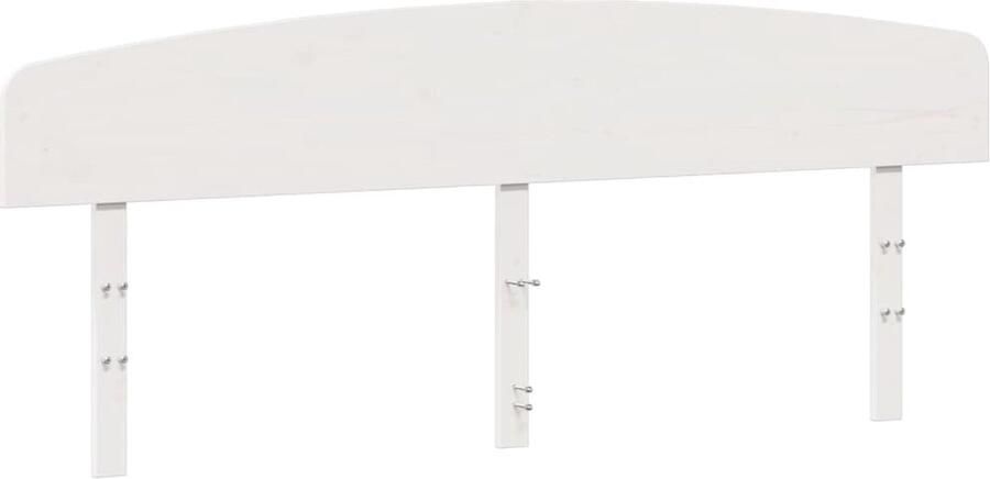 VidaXL Hoofdbord 200 cm massief grenenhout wit - Foto 3