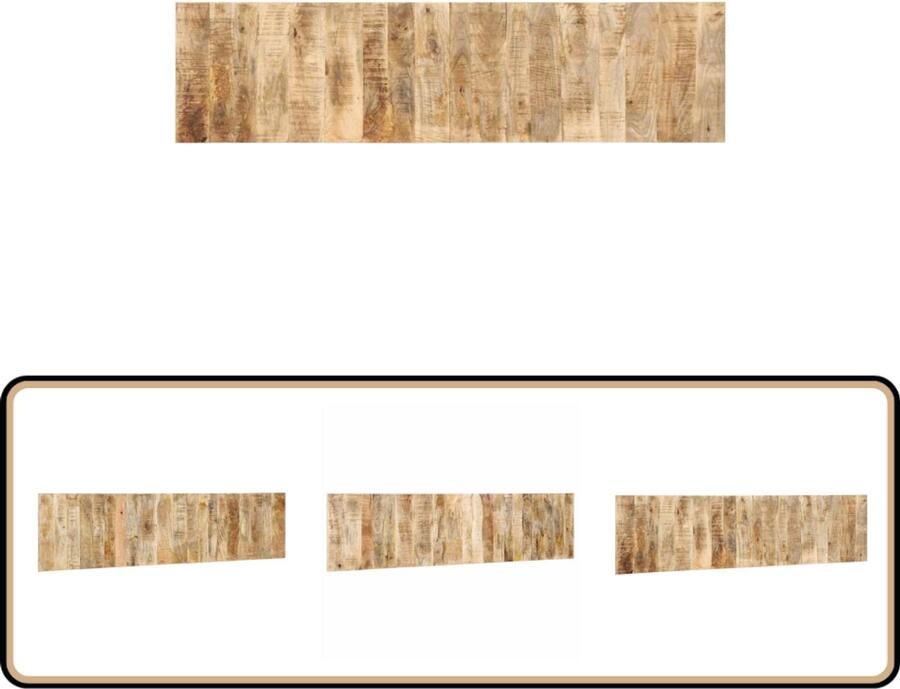 VidaXL Hoofdbord 200 cm Massief mangohout Hoofdeinde Hoofdeinden Bed Hoofdeinde Paneel