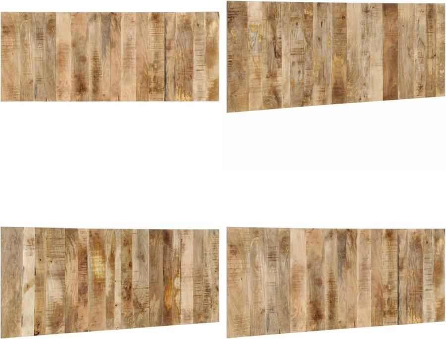 VidaXL Hoofdbord 200 cm massief ruw mangohout Hoofdeinde Hoofdeinden Bed Hoofdeinde Paneel