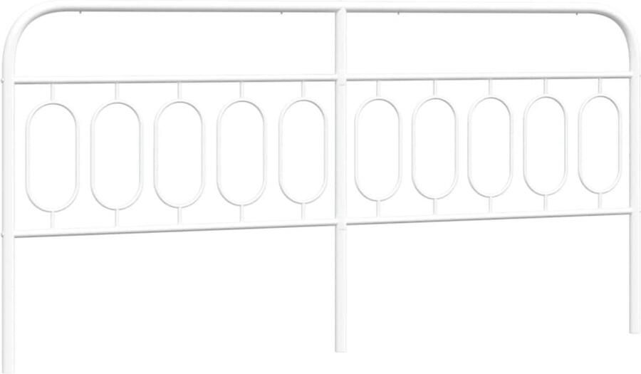 VidaXL Hoofdbord 200 cm metaal wit