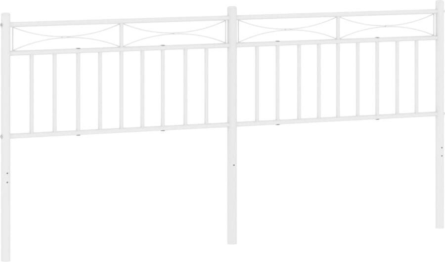 VidaXL Hoofdbord 200 cm metaal wit - Foto 3