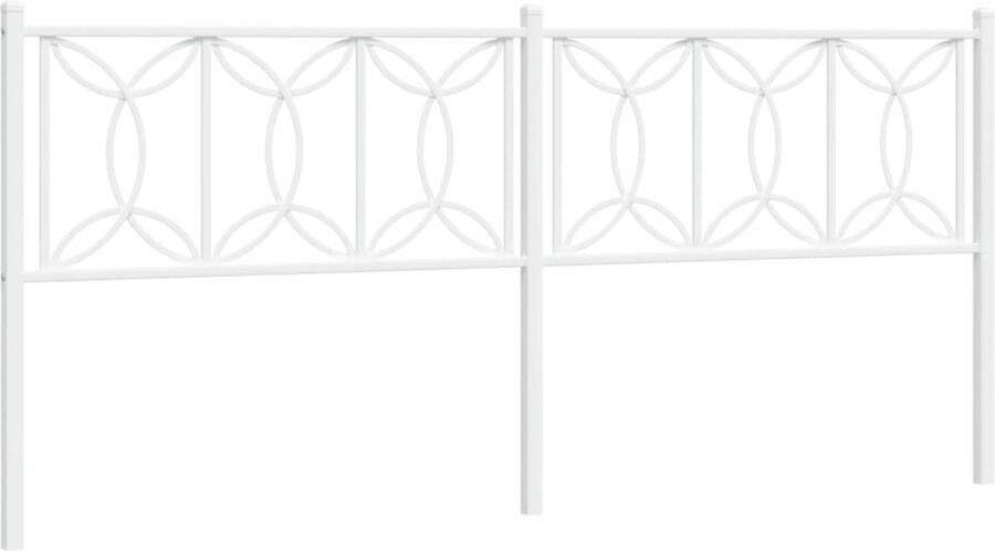 VidaXL Hoofdbord 200 cm metaal wit