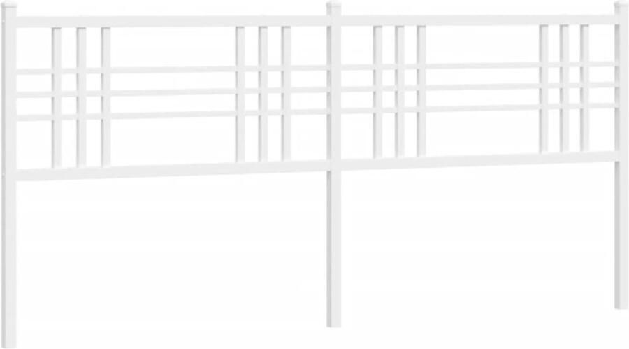 VidaXL Hoofdbord 180 cm metaal wit - Foto 3