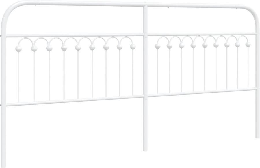 VidaXL Hoofdbord 200 cm metaal wit
