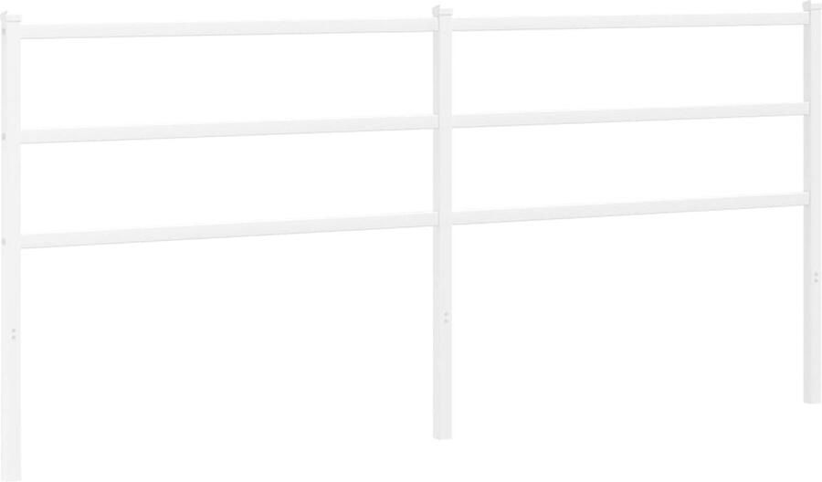 VidaXL Hoofdbord 180 cm metaal wit - Foto 3