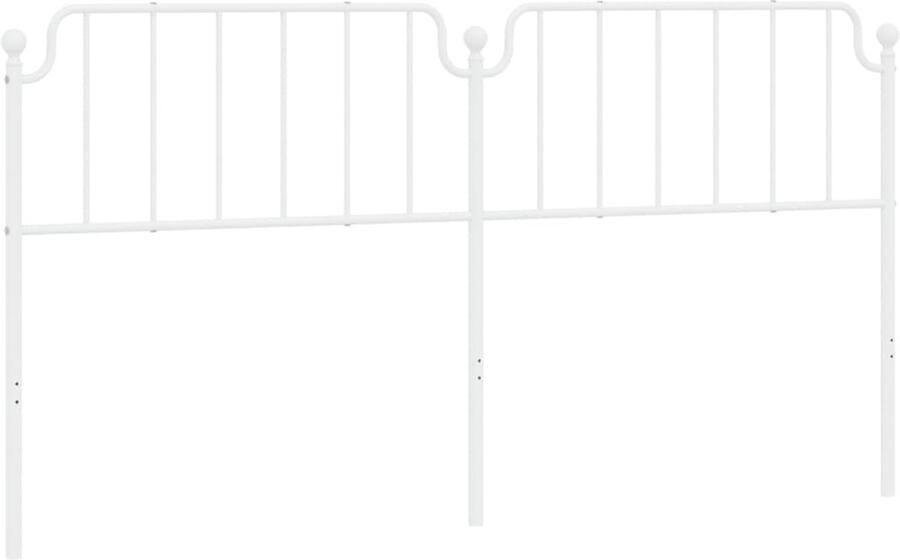 VidaXL Hoofdbord 200 cm metaal wit