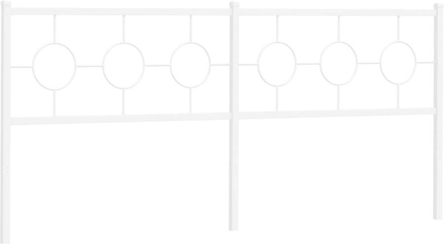VidaXL Hoofdbord 200 cm metaal wit