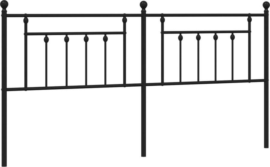 VidaXL Hoofdbord 200 cm metaal zwart - Foto 2