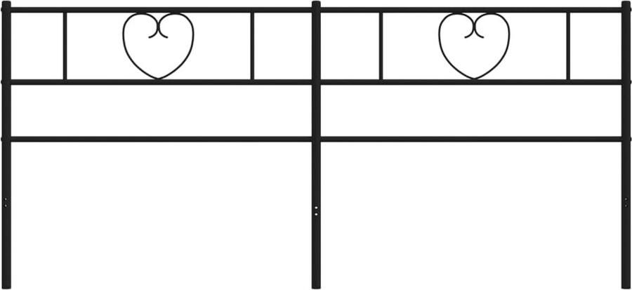 VidaXL Hoofdbord 200 cm metaal zwart - Foto 3