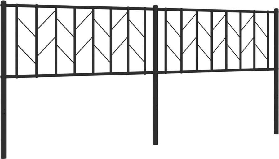 VidaXL Hoofdbord 200 cm metaal zwart - Foto 3