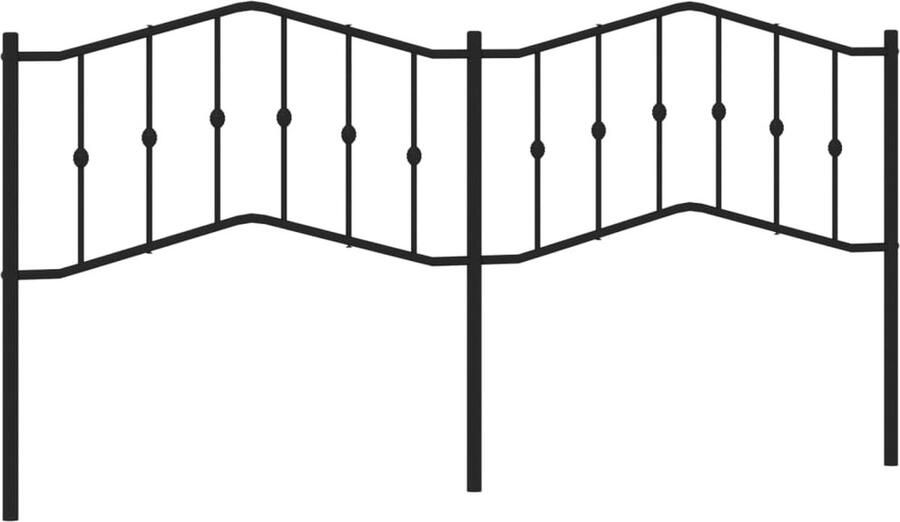 VidaXL Hoofdbord 200 cm metaal zwart - Foto 3