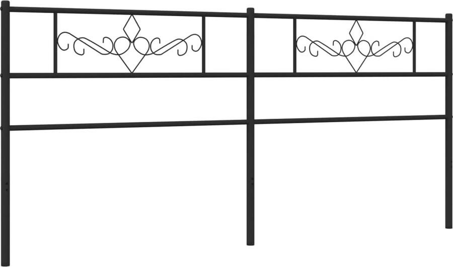 VidaXL Hoofdbord 200 cm metaal zwart - Foto 2