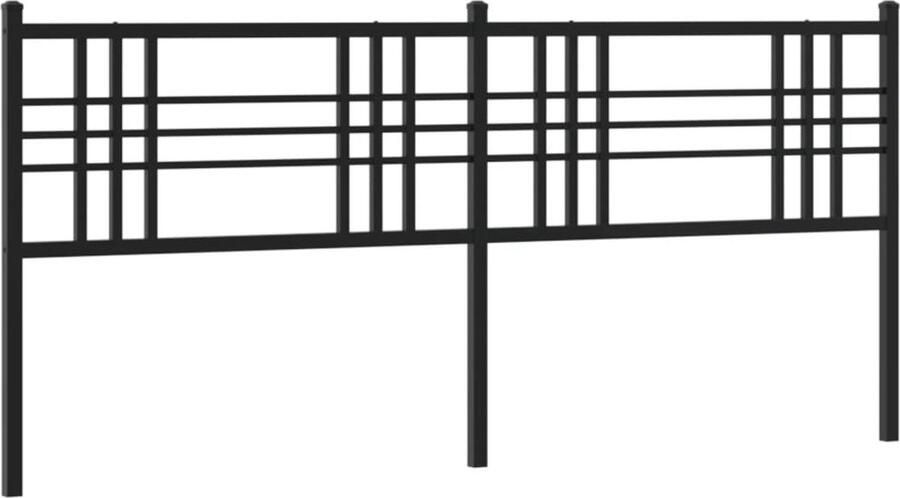 VidaXL Hoofdbord 200 cm metaal zwart - Foto 3