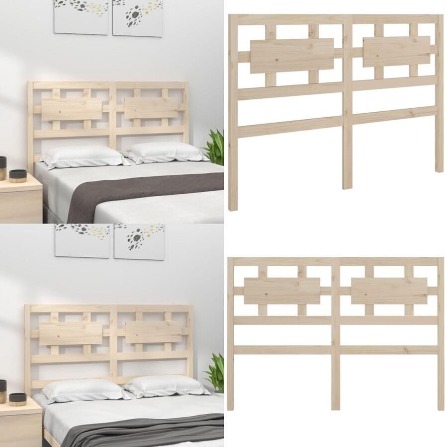 VidaXL Hoofdbord 205 5x4x100 cm massief grenenhout Hoofdbord Hoofdborden Hoofdeinde Houten Hoofdbord