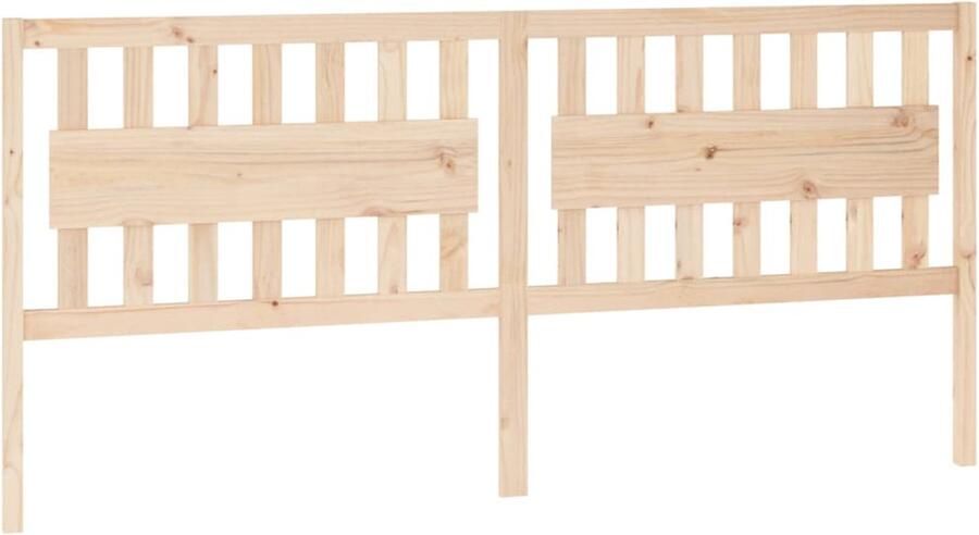 VidaXL Hoofdbord 205 5x4x100 cm Massief Grenenhout Hoofd Bord Hoofdeinde Houten Hoofdeinde Grenenhout Rustic Vintage Slaapkamer Decoratie Comfortabel - Foto 2