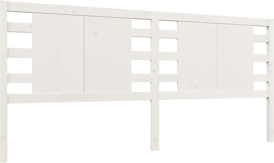 VidaXL Hoofdbord 166x4x100 cm massief grenenhout wit - Foto 7