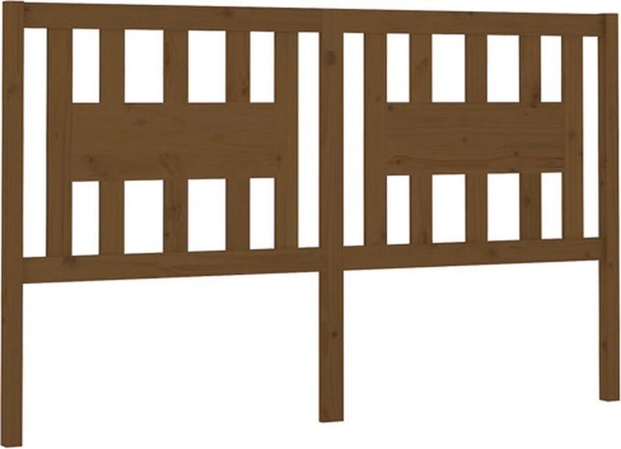 VidaXL Hoofdbord 156x4x100 cm massief grenenhout honingbruin - Foto 7