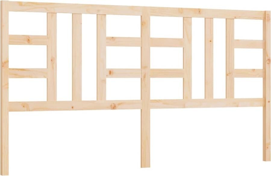 VidaXL Hoofdbord 206x4x100 cm massief grenenhout