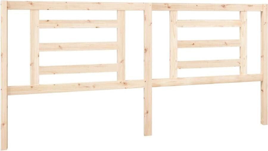 VidaXL Hoofdbord 206x4x100 cm massief grenenhout - Foto 2