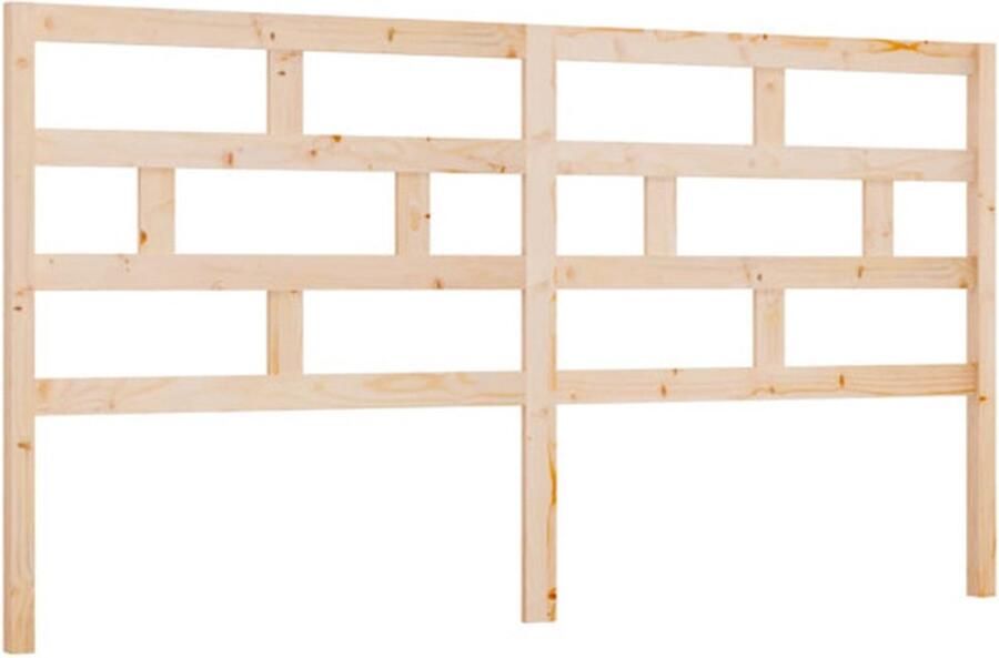 VidaXL Hoofdbord 206x4x100 cm massief grenenhout - Foto 2