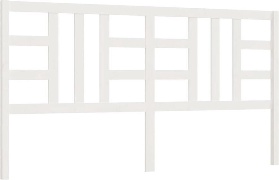 VidaXL Hoofdbord 206x4x100 cm massief grenenhout wit - Foto 2