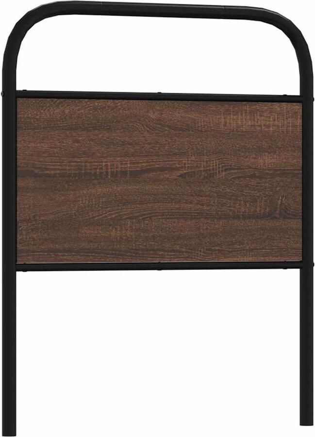 VidaXL Hoofdbord 75 cm bewerkt hout en staal bruin eikenkleurig