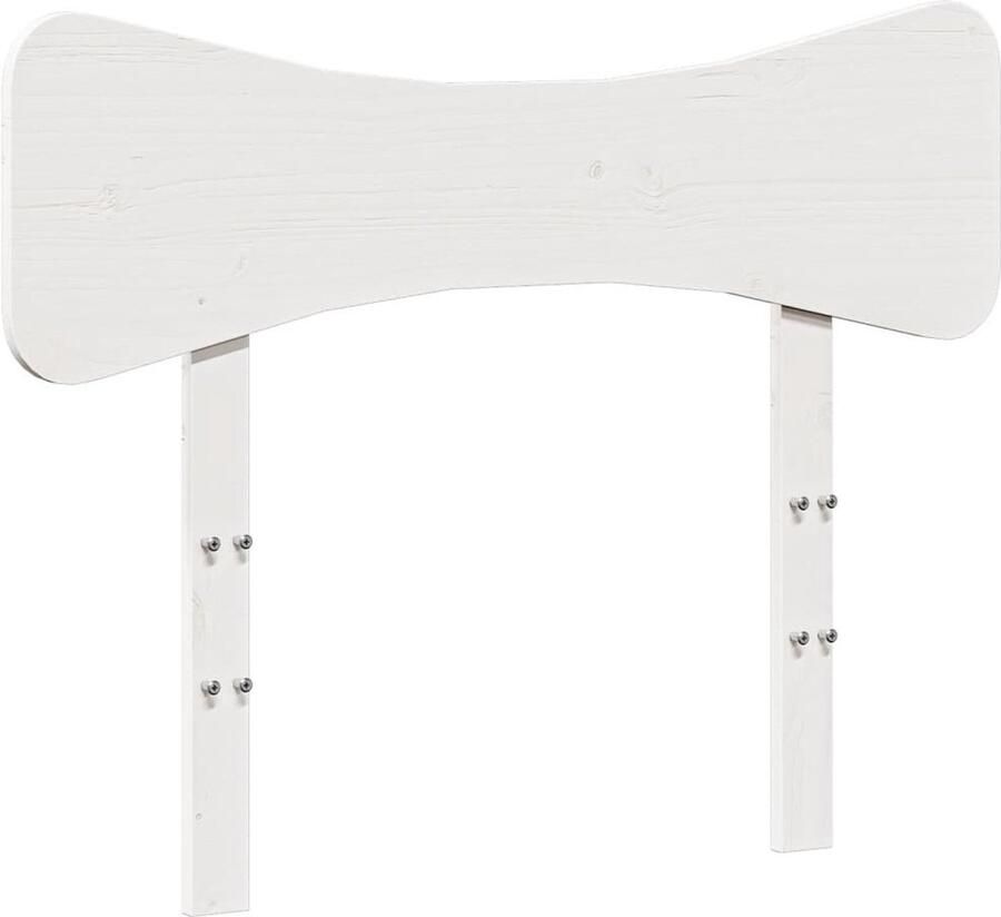 VidaXL Hoofdbord 75 cm massief grenenhout wit - Foto 3