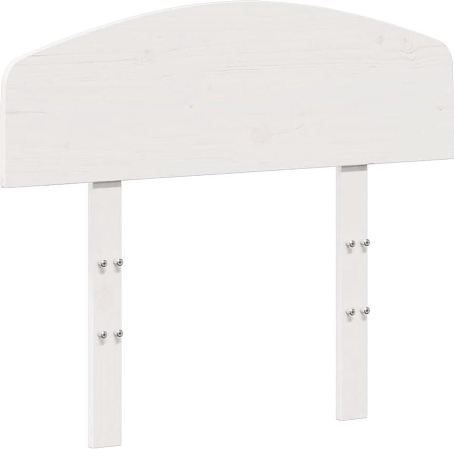 VidaXL Hoofdbord 75 cm massief grenenhout wit - Foto 3