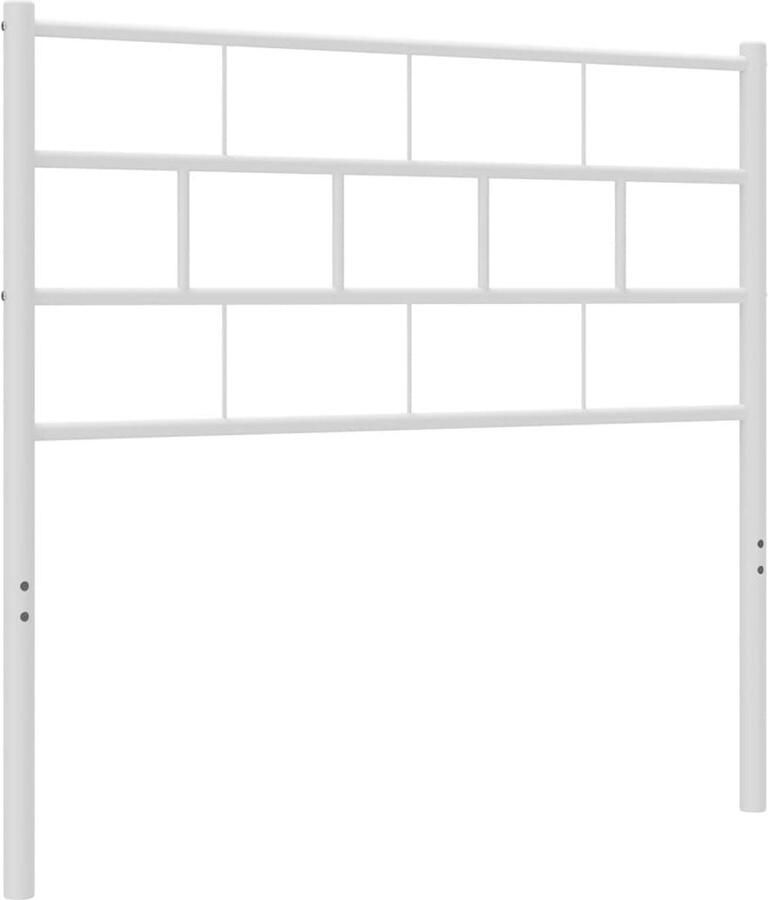 VidaXL Hoofdbord 75 cm metaal wit - Foto 3