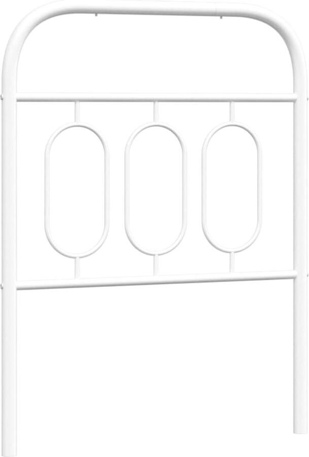 VidaXL Hoofdbord 75 cm metaal wit