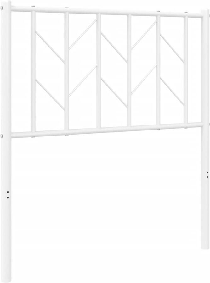 VidaXL Hoofdbord 75 cm metaal wit - Foto 4