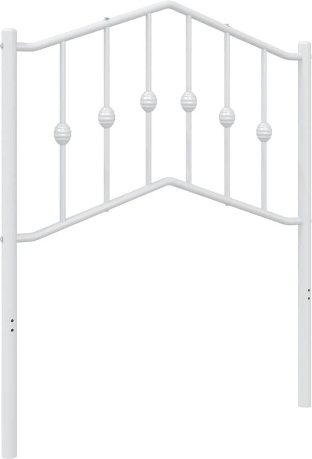 VidaXL Hoofdbord 75 cm metaal wit - Foto 3