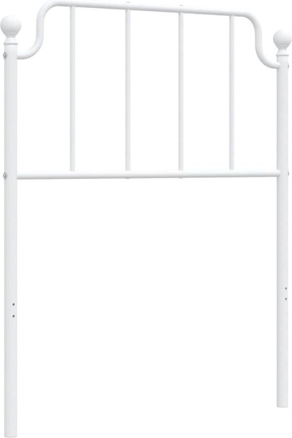 VidaXL Hoofdbord 75 cm metaal wit - Foto 8