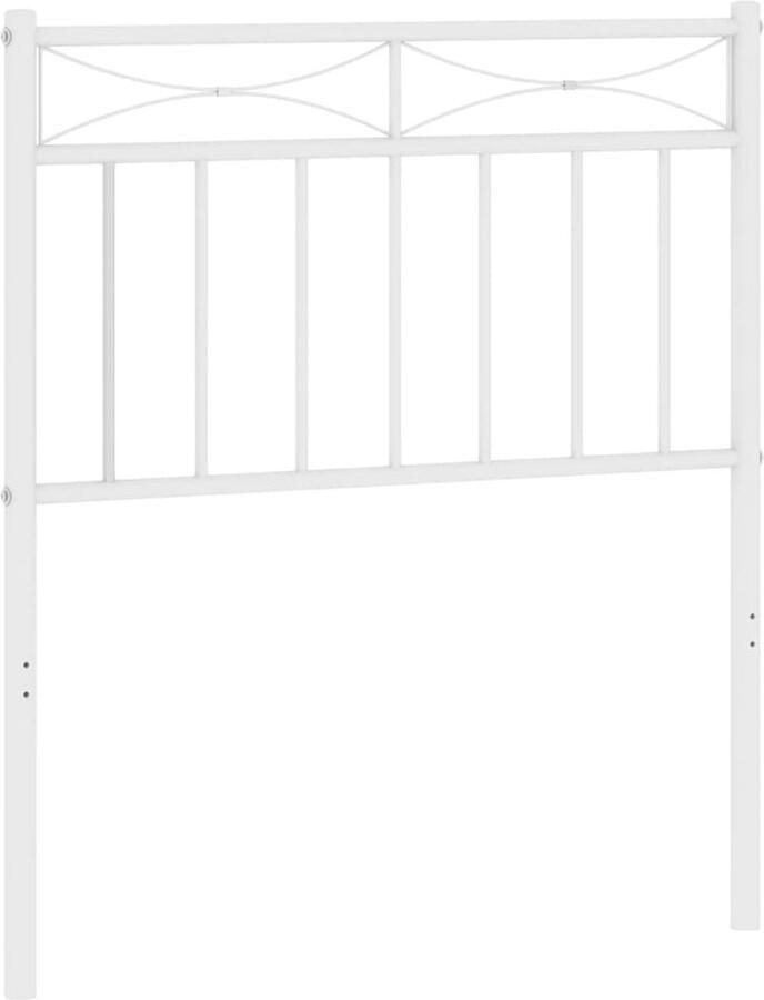 VidaXL Hoofdbord 75 cm metaal wit - Foto 3