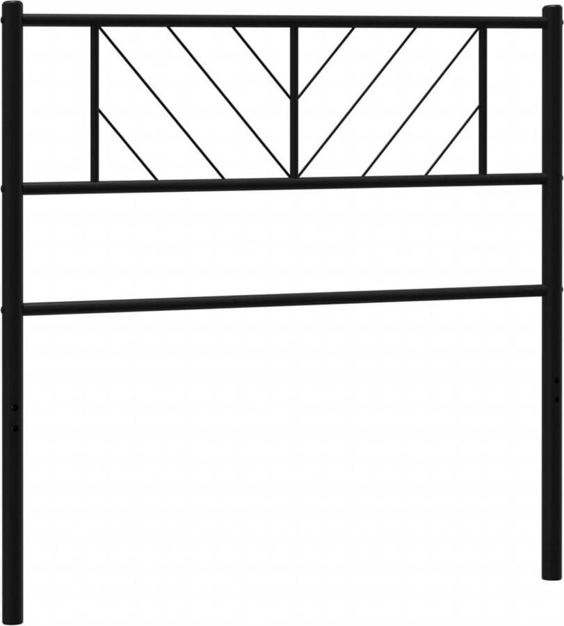 VidaXL Vervangend hoofdbord 90 cm metaal zwart - Foto 14