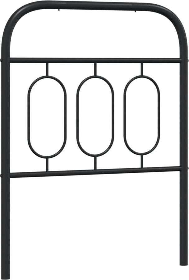 VidaXL Hoofdbord 75 cm metaal zwart