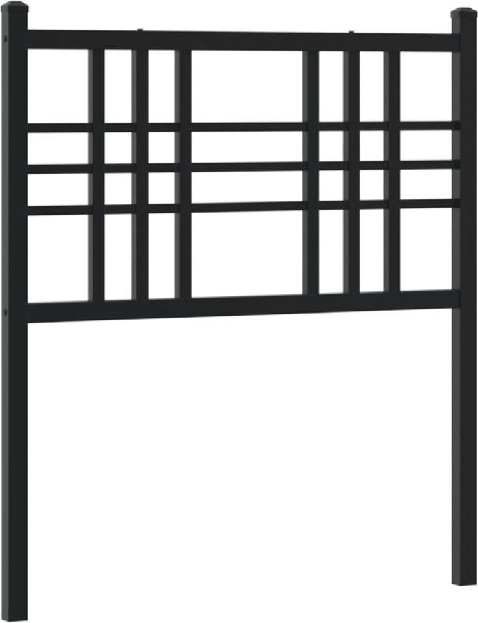 VidaXL Hoofdbord 75 cm metaal zwart - Foto 4
