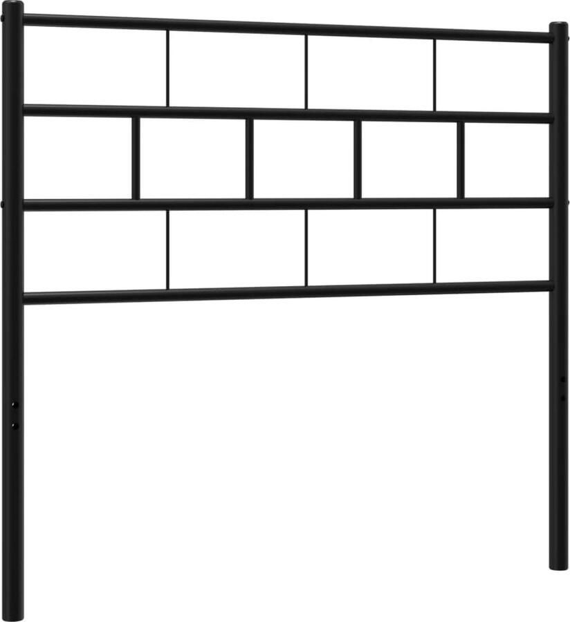 VidaXL Hoofdbord 75 cm metaal zwart - Foto 4